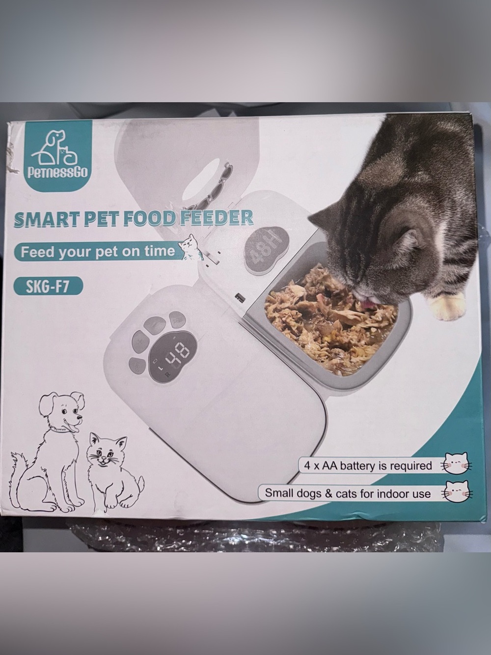 Automatic Smart Pet Food Feeder - White